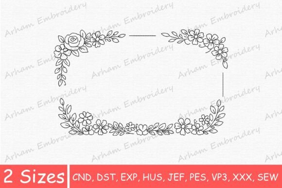 Botanical Flower Frame: An Embroidery Design Review
