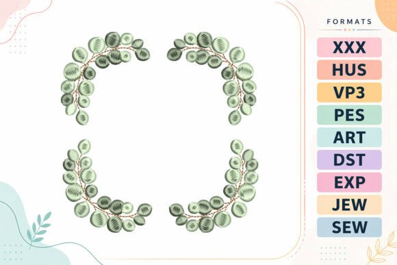 Eucalyptus Wreath Floral: A Designer’s Stitch Test