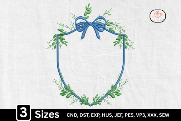 Floral Blue Monogram Bow Frame Review