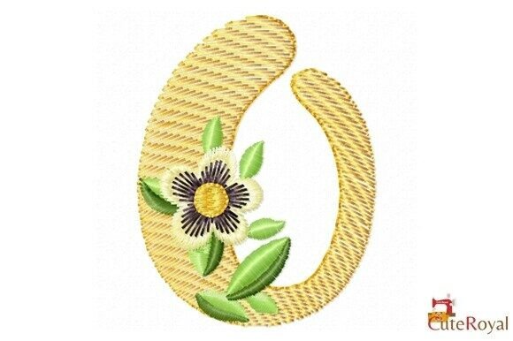 Floral Letter O Monogram for Boutique Apparel