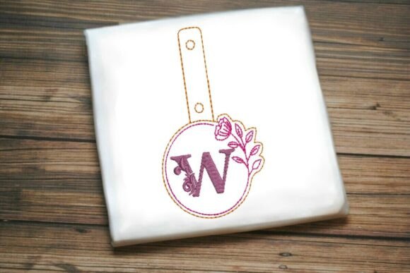 Floral Monogram Keychain W ITH Review