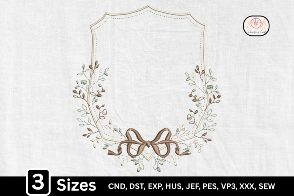 Leaf Monogram Elegant Floral Frame Review for Sweatshirt Embroidery