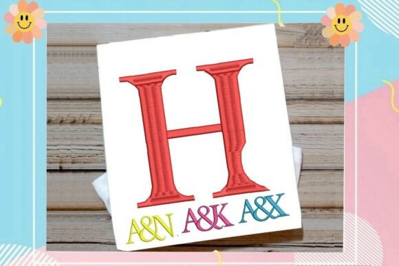 Letter H Split Monogram Logo: Elegant Embroidery Review