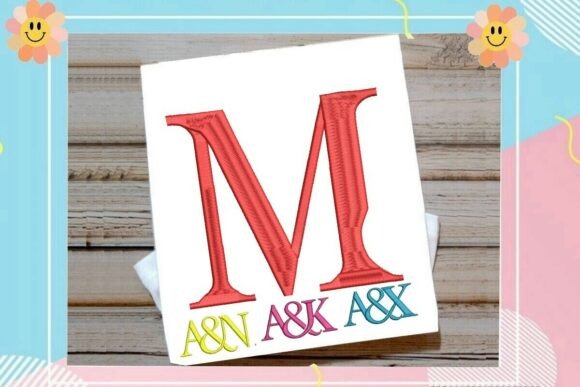Letter M Split Monogram Logo: A Seasonal Embroidery Staple