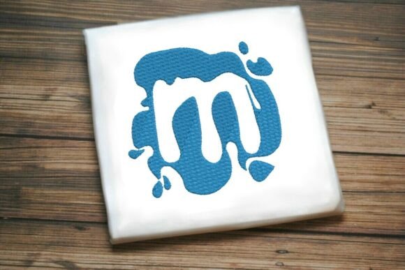 Paint Splash Monogram m: A Designer’s Stitch Test