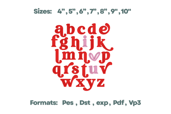 Valentine's Day Alphabet Font Art Review